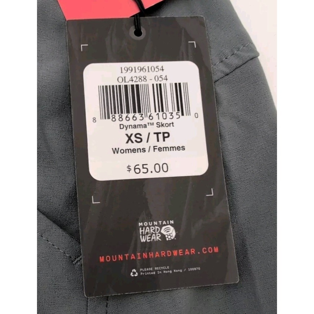 New Mountain Hardwear Dynama Skort Women's XS OL4288-054‎ Light Storm Grey Skirt - Picture 3 of 3